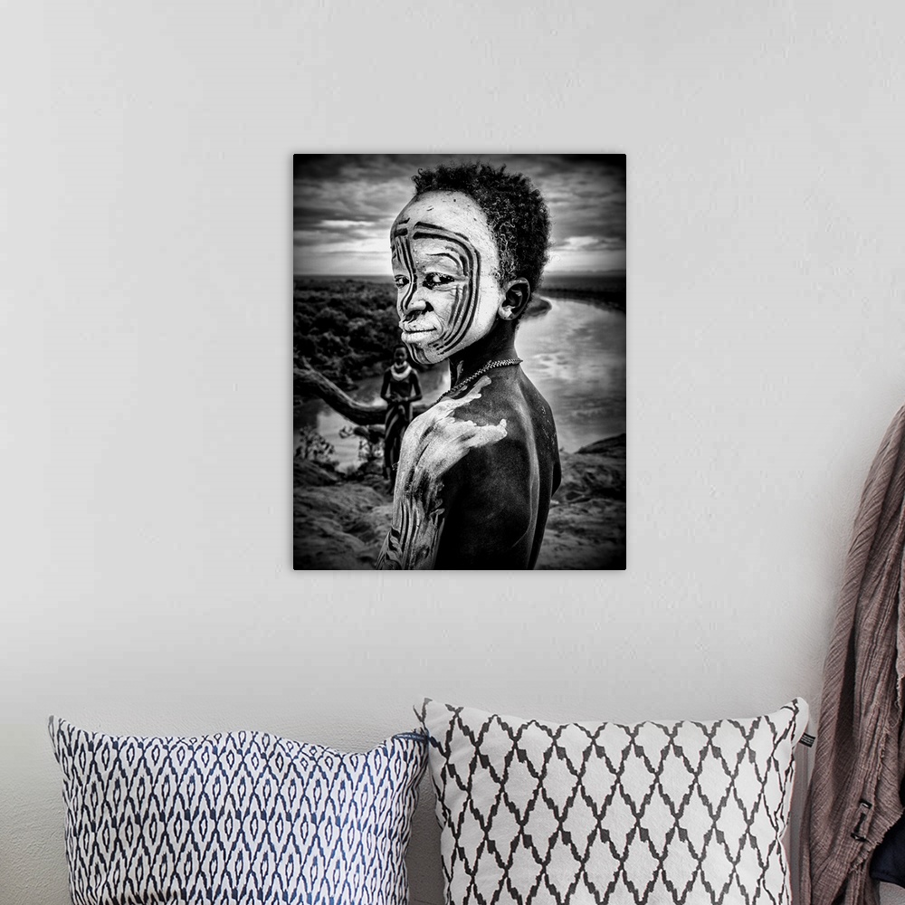 A bohemian room featuring A Boy Of The Karo Tribe (Omo Valley-Ethiopia)