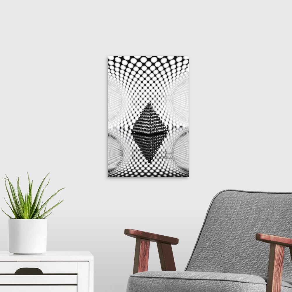 A modern room featuring Abstract Geometry