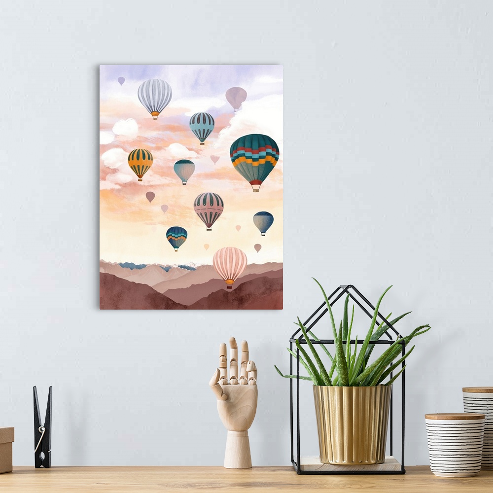 A bohemian room featuring Air Balloon Sky