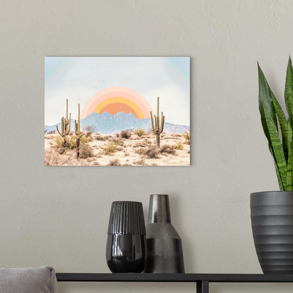 A modern room featuring Arizona Sunrise