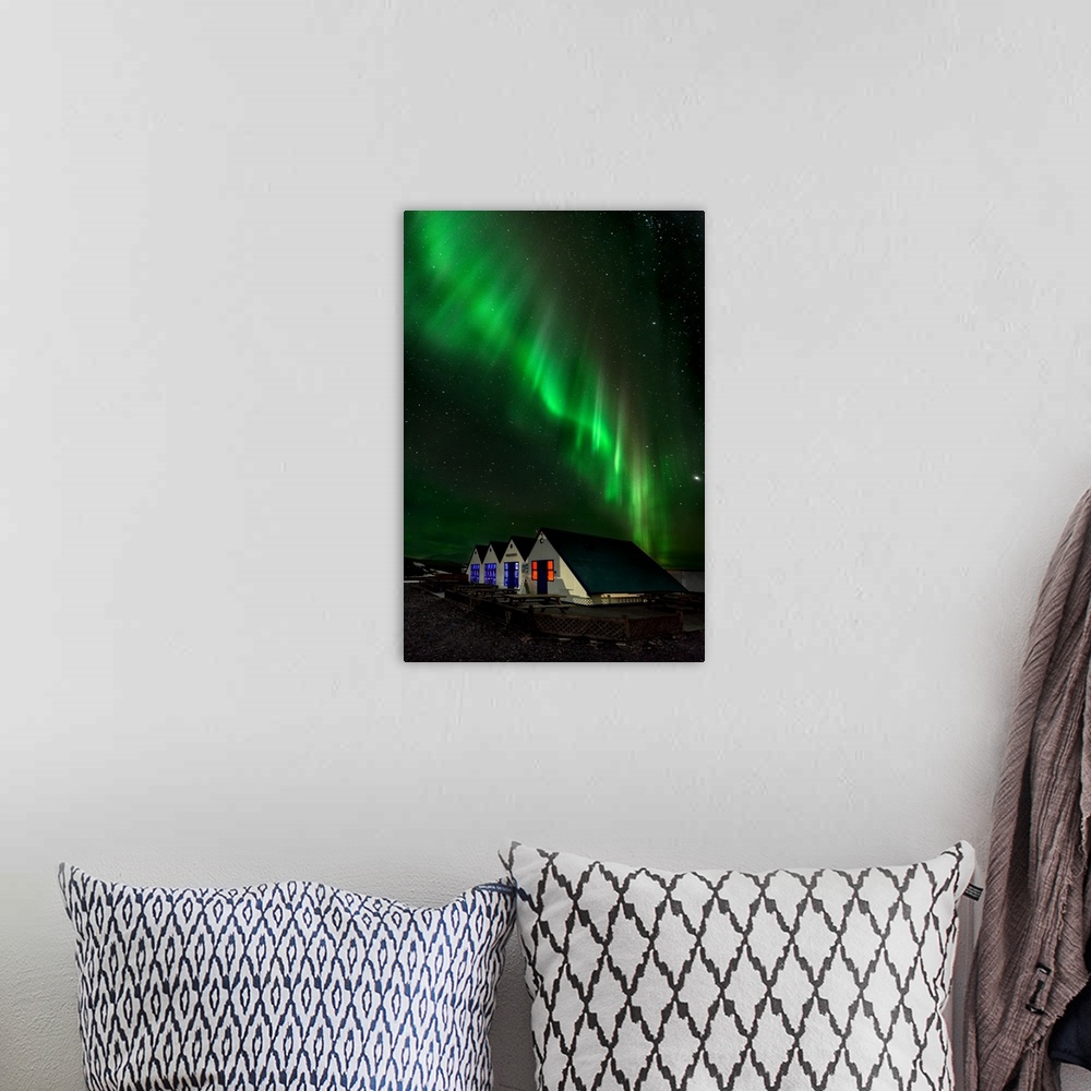A bohemian room featuring Aurora Borealis