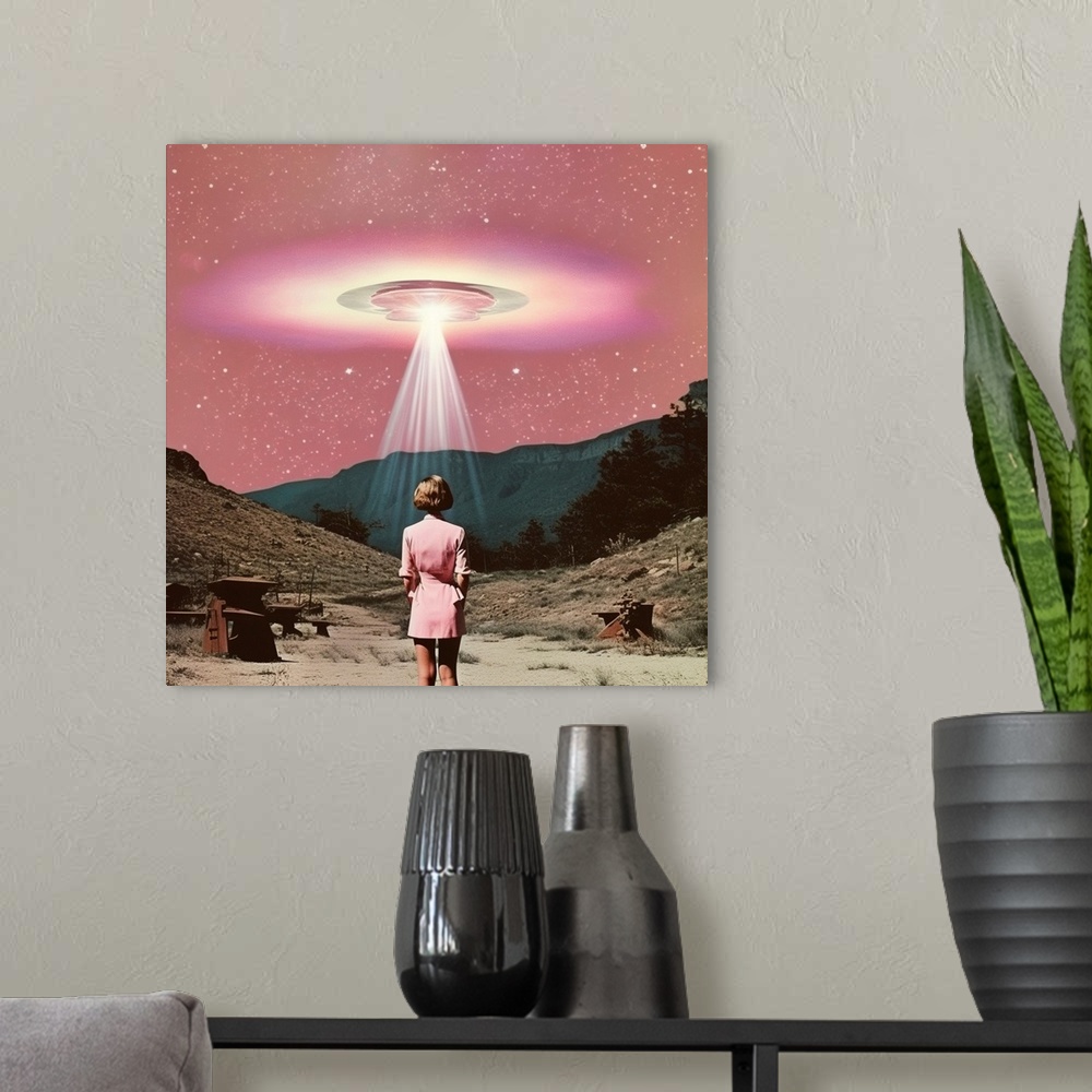 A modern room featuring Beam Me Up Barbie 2