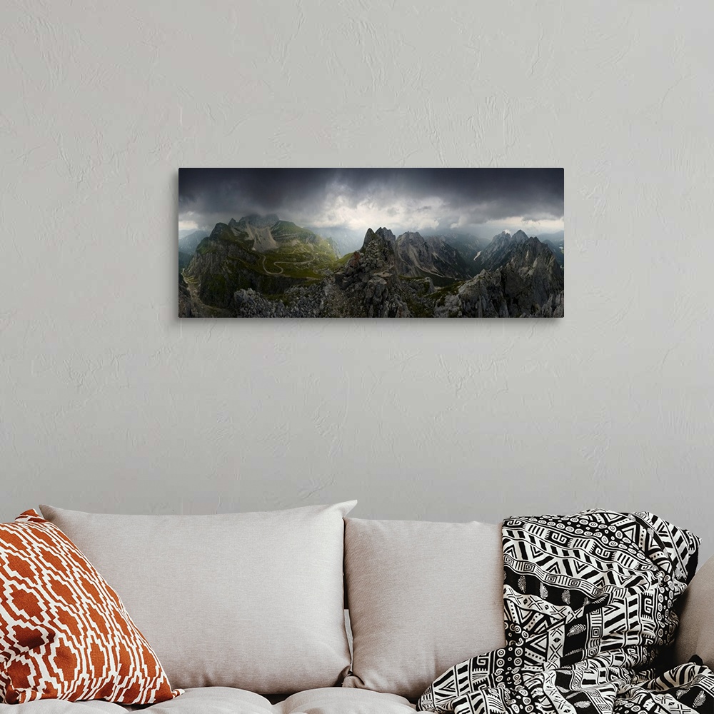 A bohemian room featuring Bizarre Mountain Panorama