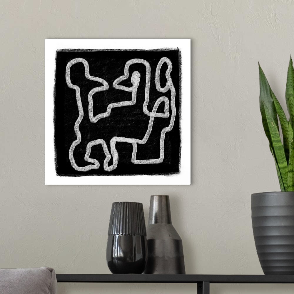 A modern room featuring Black Scribble 2