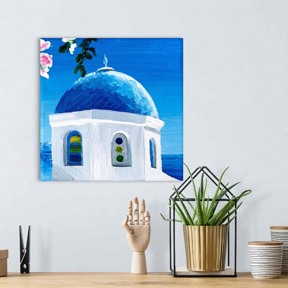 A bohemian room featuring Blue Dome