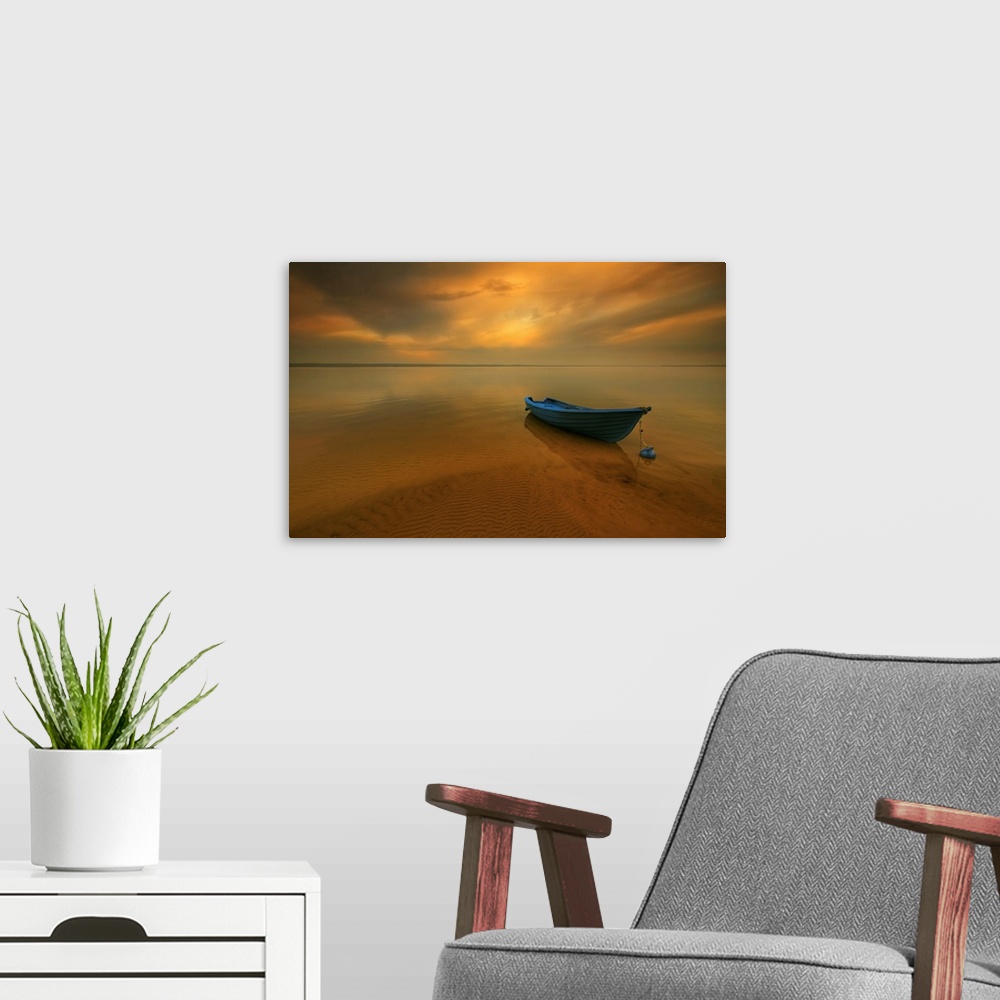 A modern room featuring Boat