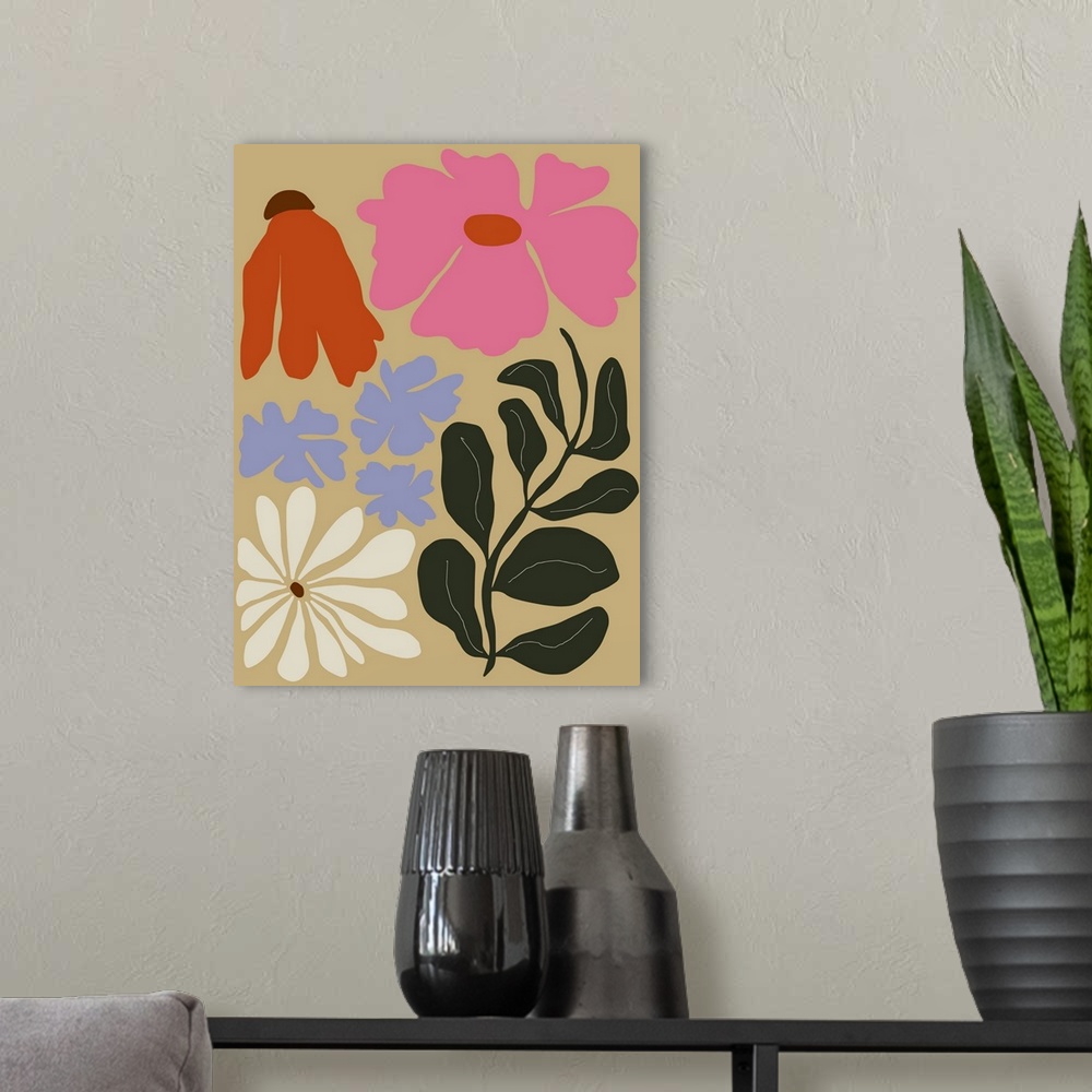 A modern room featuring Bold Matisse Floral