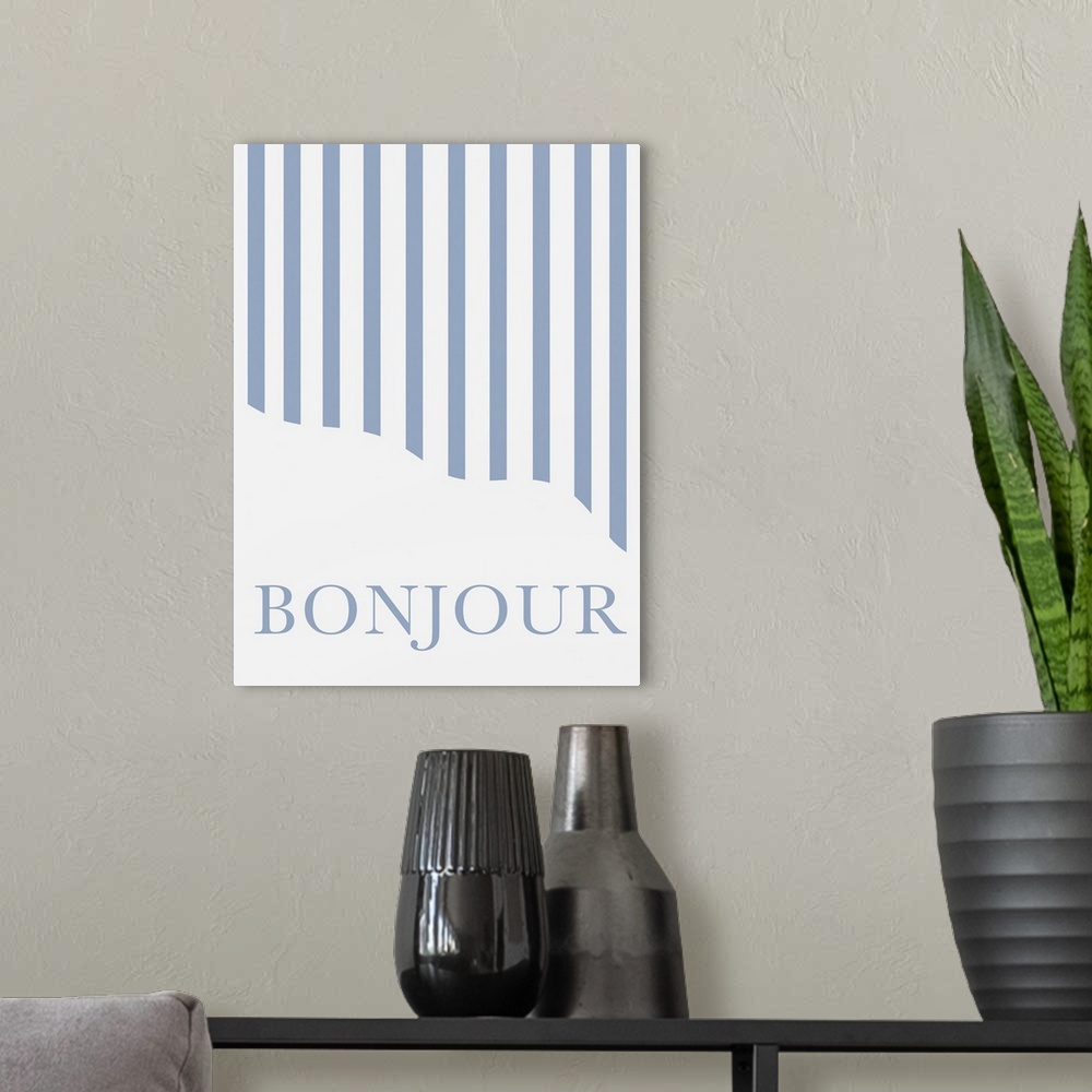 A modern room featuring Bonjour Stripes