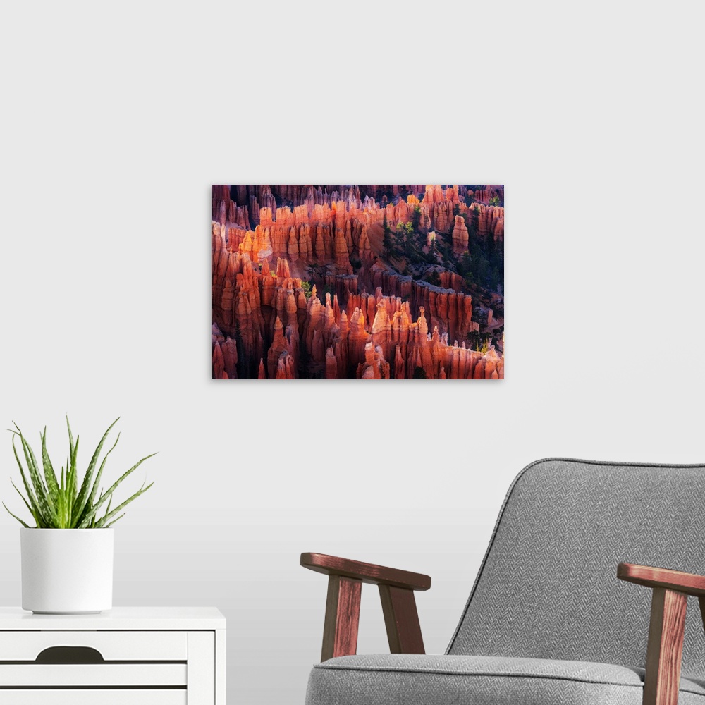 A modern room featuring Bryce Canyon At Sunset