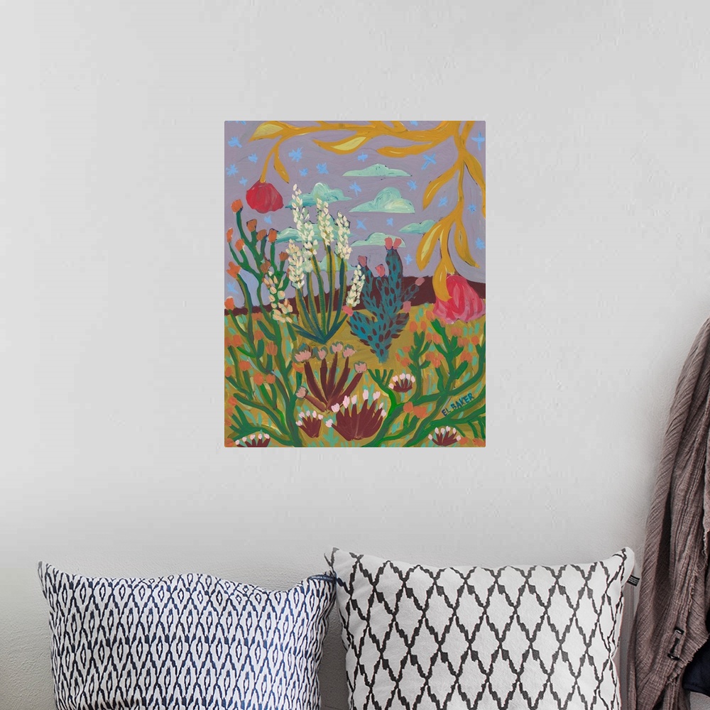 A bohemian room featuring Cactus Landscape