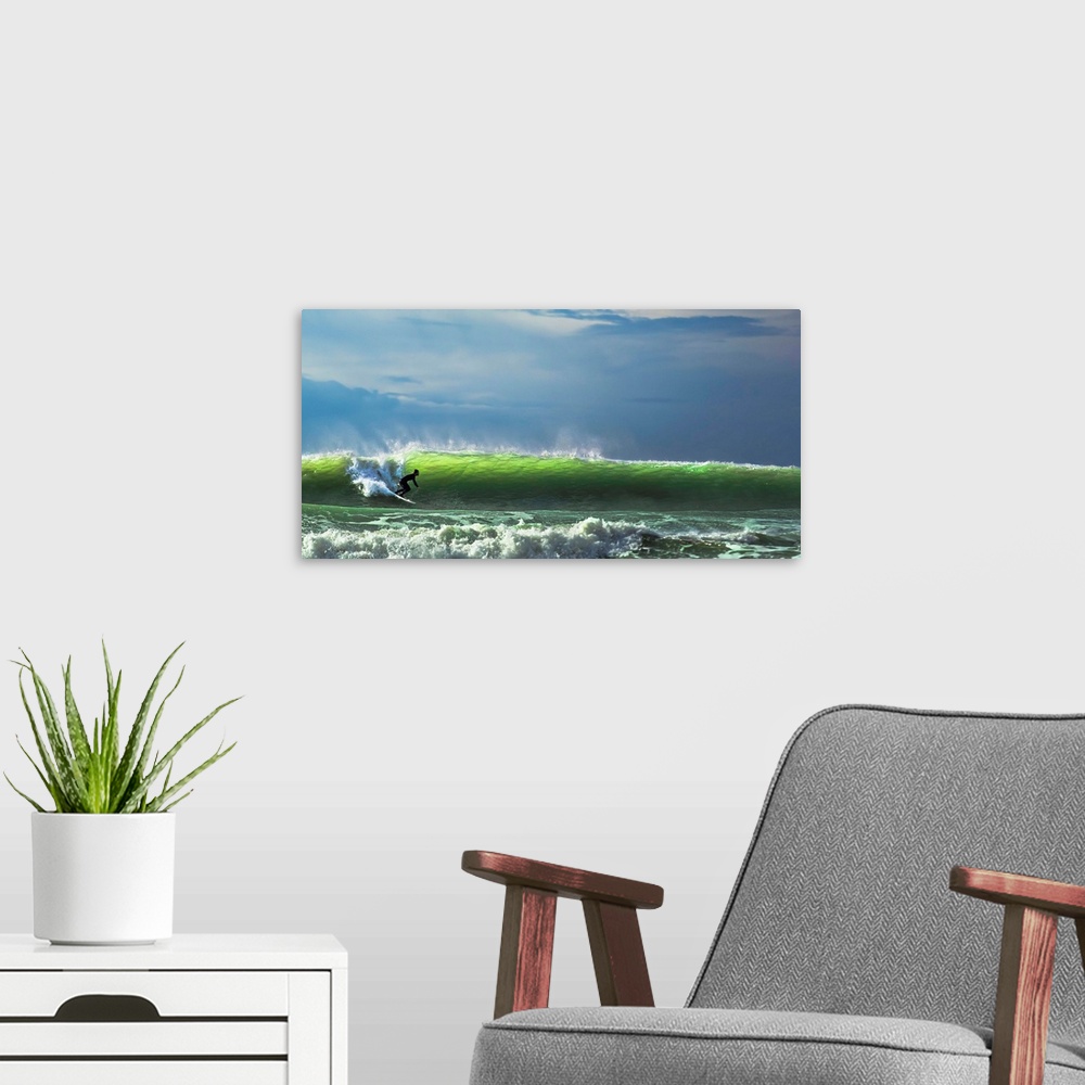 A modern room featuring Catch The Wave