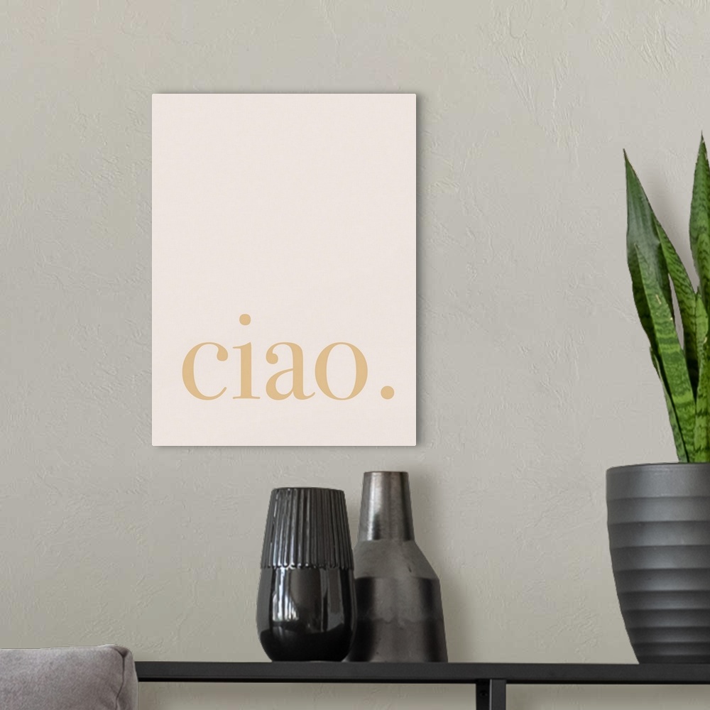 A modern room featuring Ciao