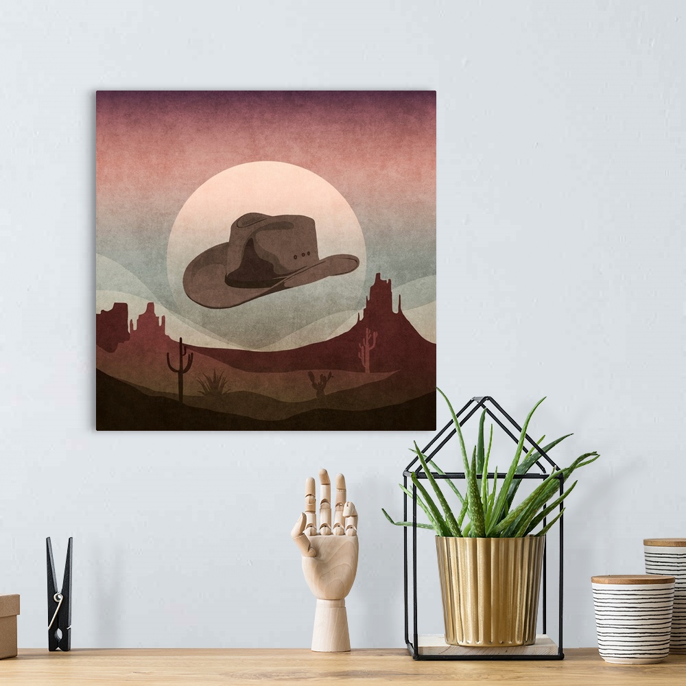 A bohemian room featuring Cowboy Hat