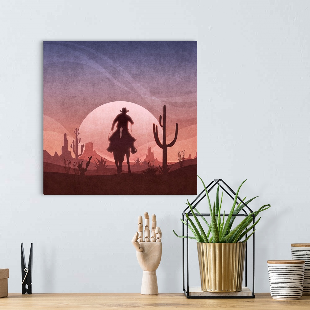 A bohemian room featuring Cowboy Sunset