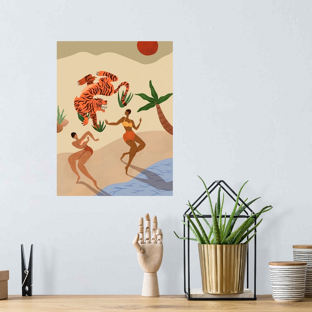 A bohemian room featuring Dancing Tiger