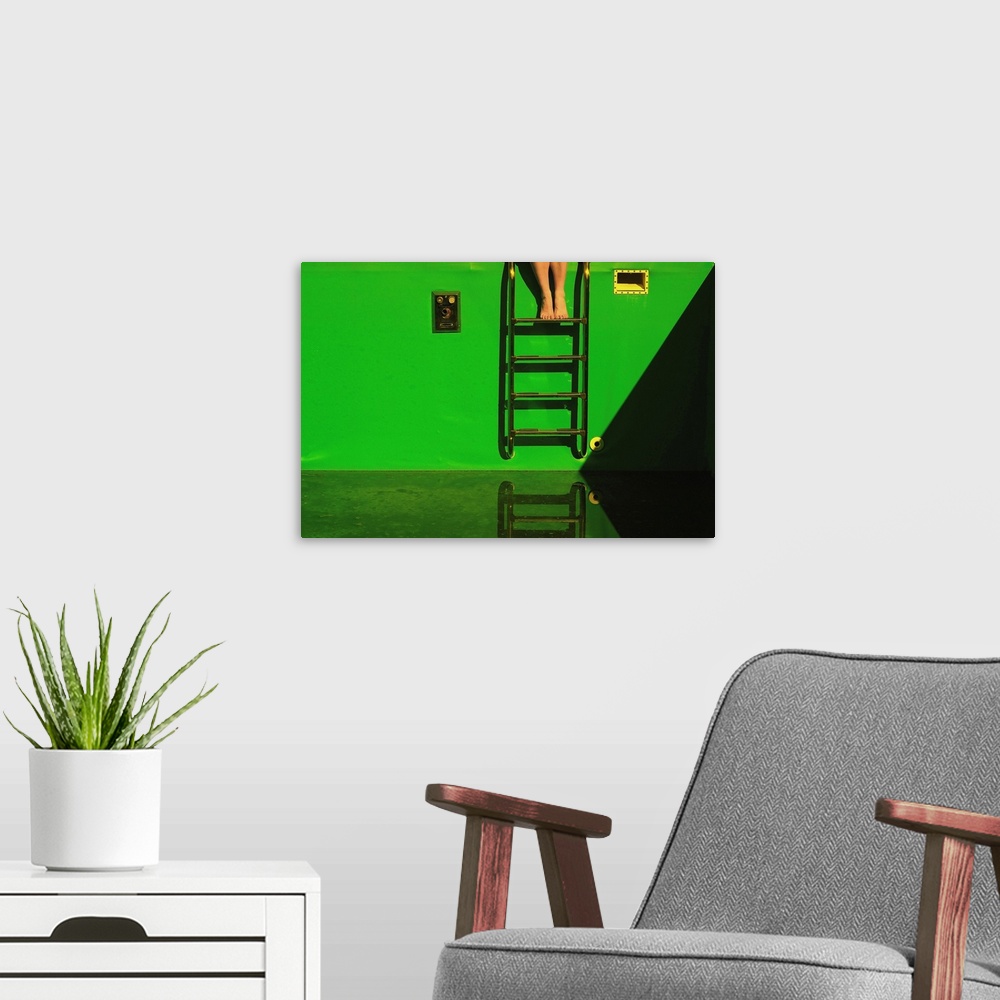 A modern room featuring Deep Green