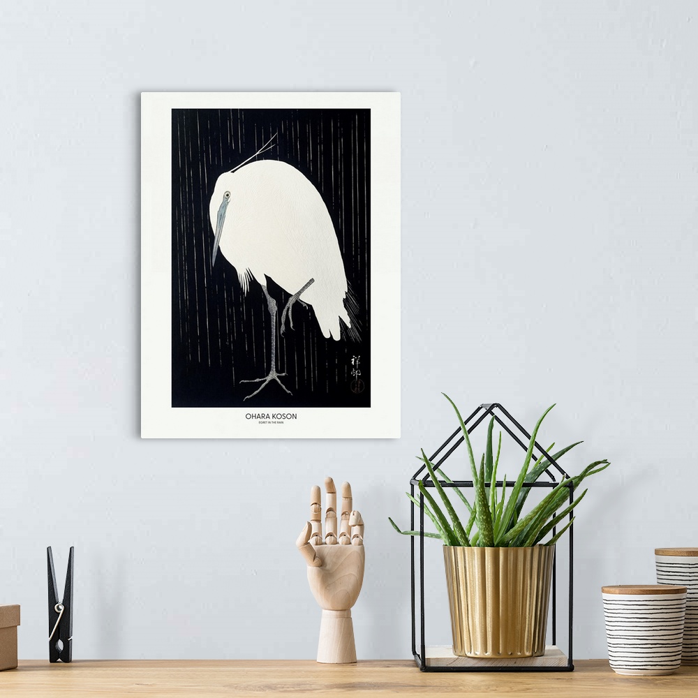 A bohemian room featuring Egret In The Rain