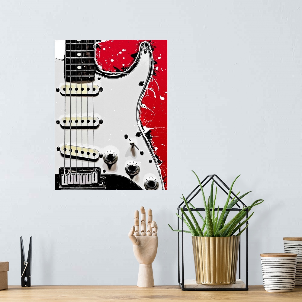 A bohemian room featuring Electric Guitar