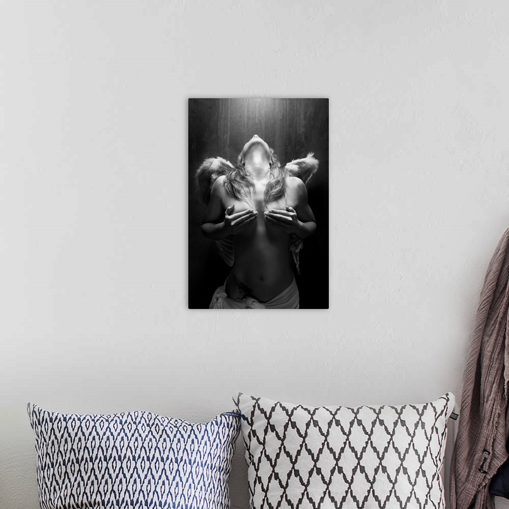 A bohemian room featuring Fallen angel