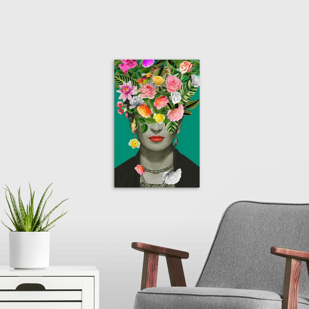 A modern room featuring Floral Frida