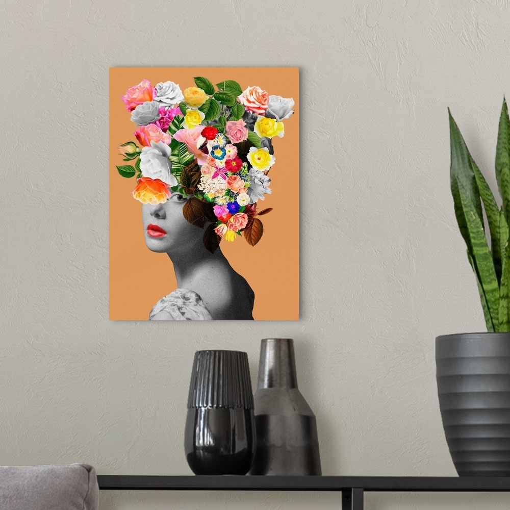 A modern room featuring Floral Portrait