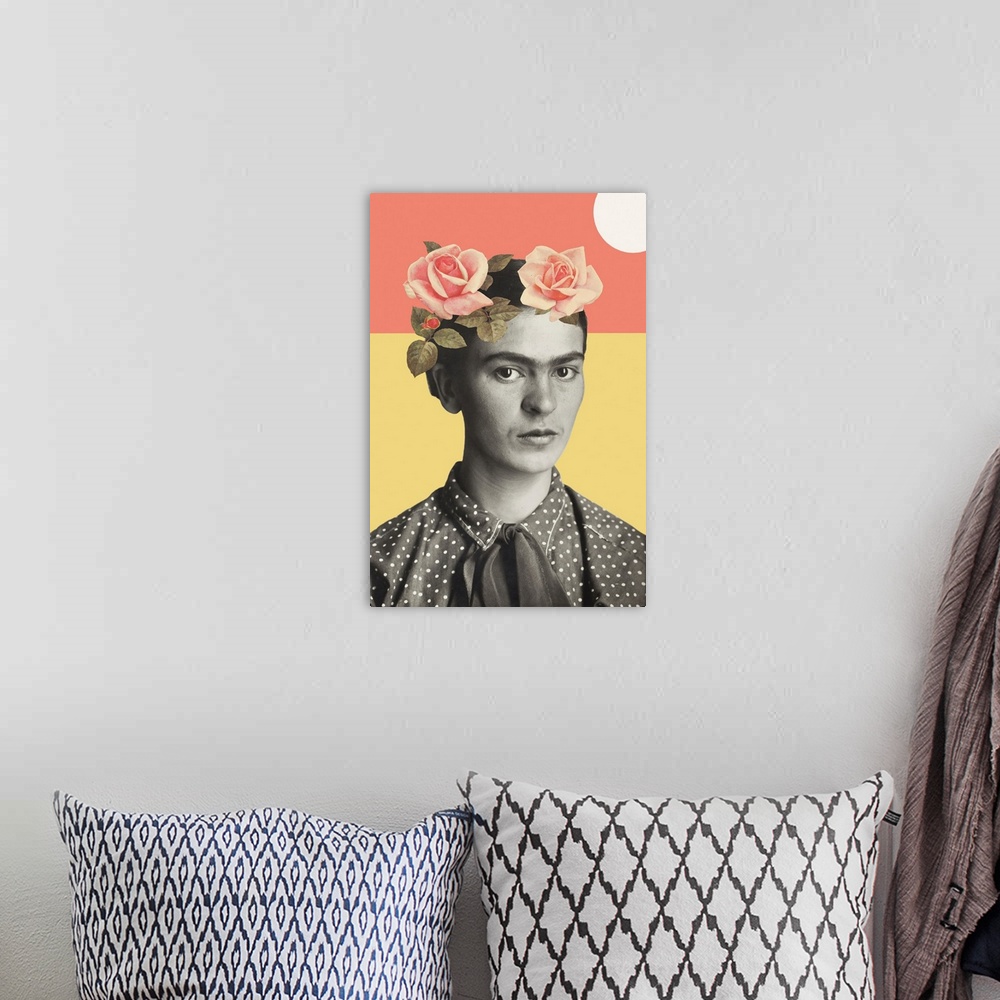 A bohemian room featuring Frida Kahlo
