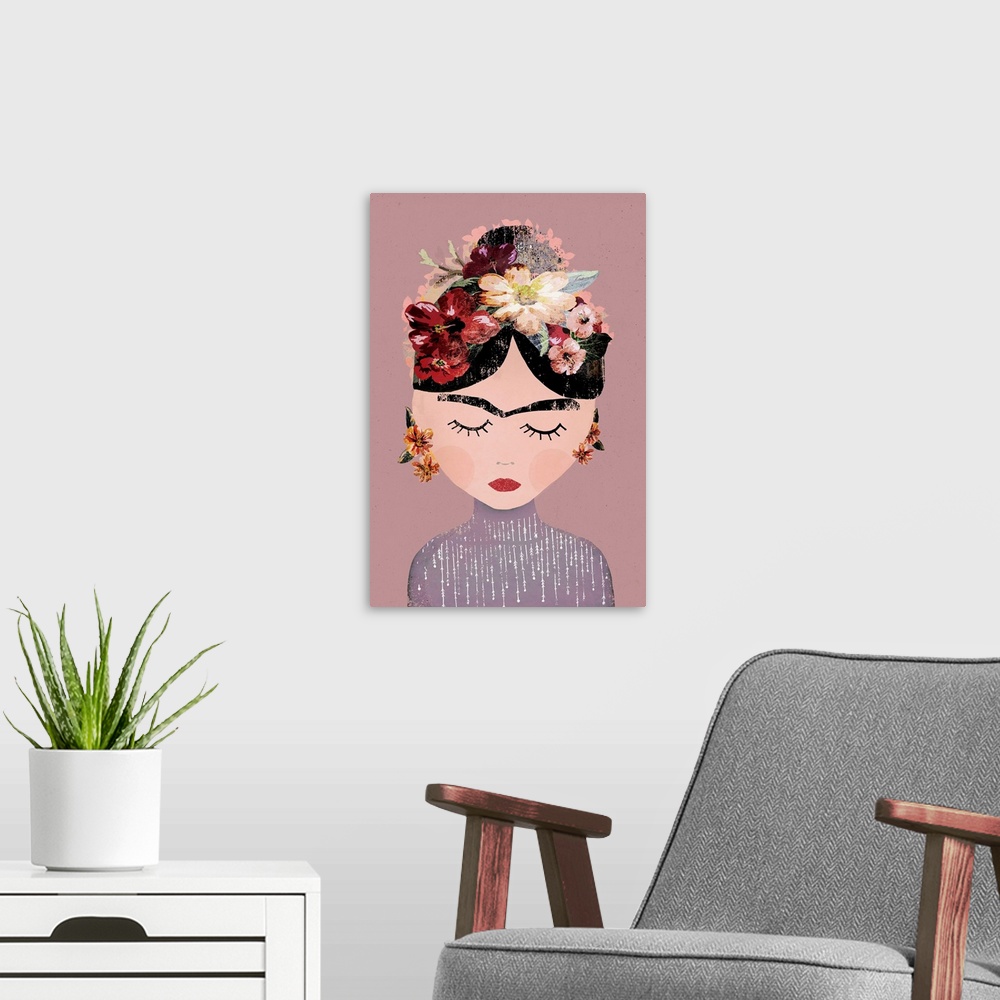 A modern room featuring Frida (Pastel Version)