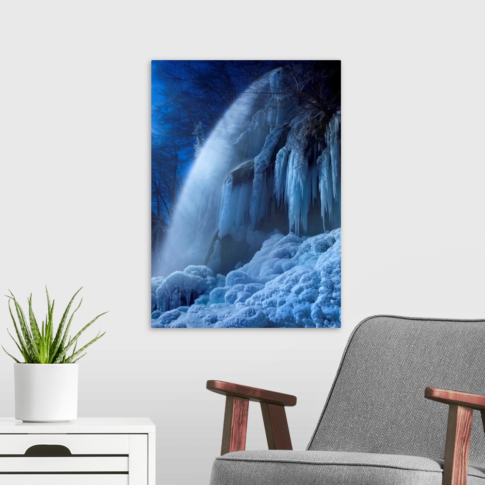 A modern room featuring Frozen In The Moonlight