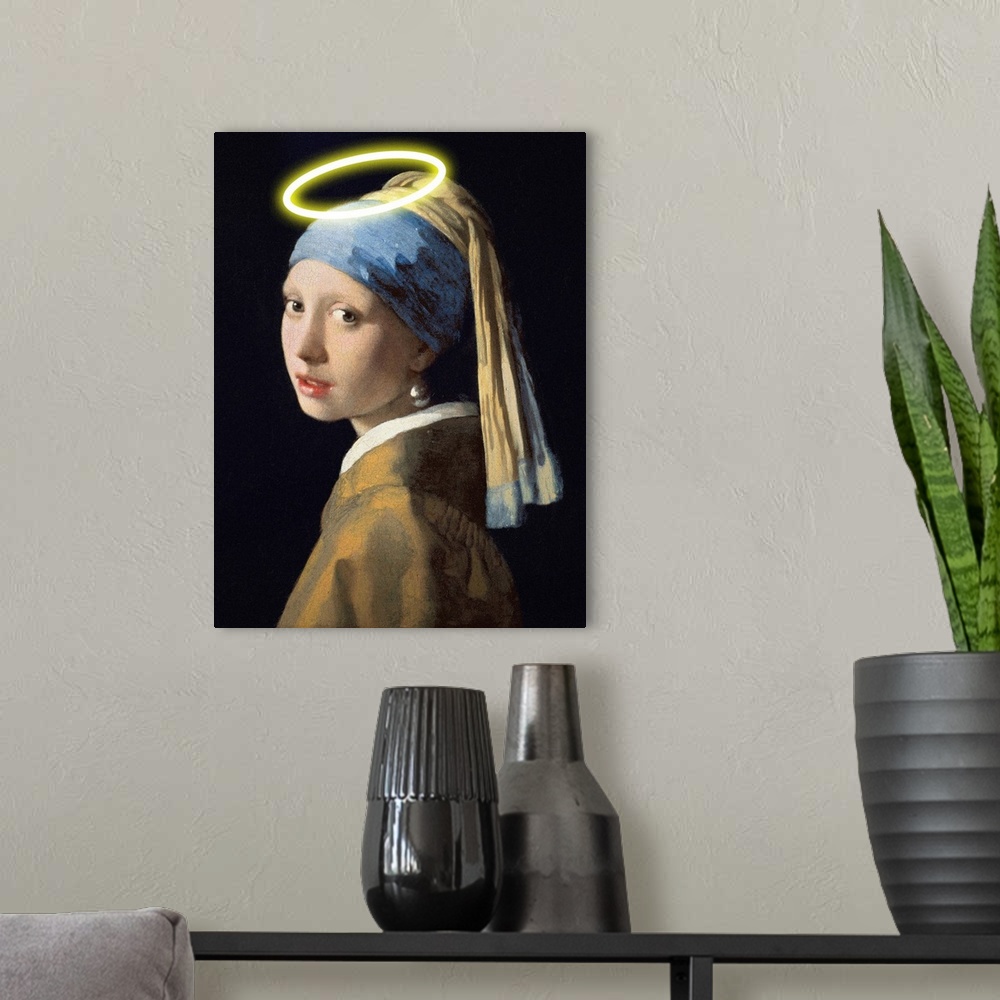 A modern room featuring Girl With A Halo
