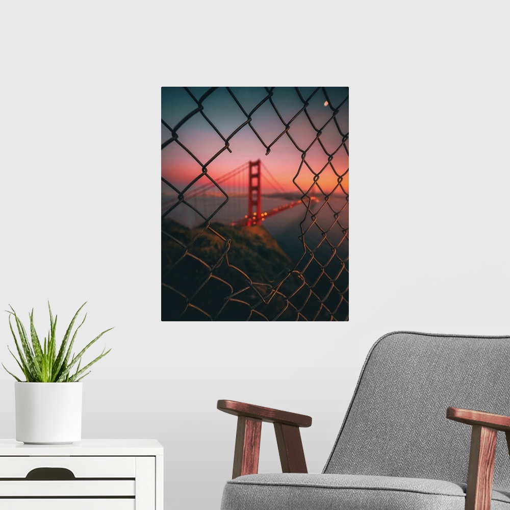 A modern room featuring Golden Gate Caged