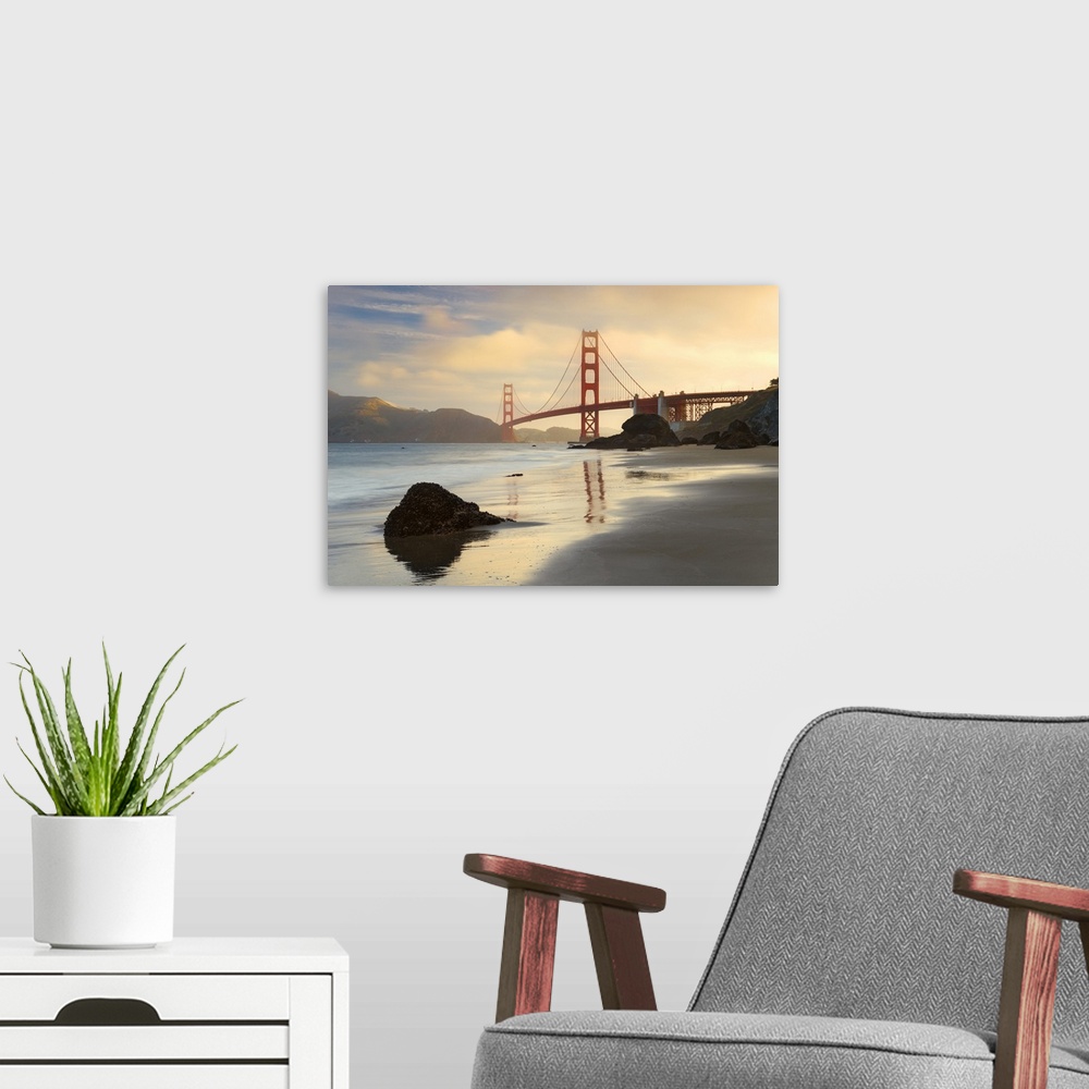 A modern room featuring Golden Gate Morning