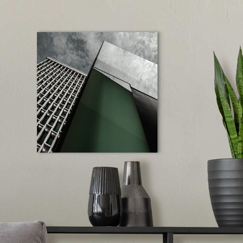 A modern room featuring Green Panel