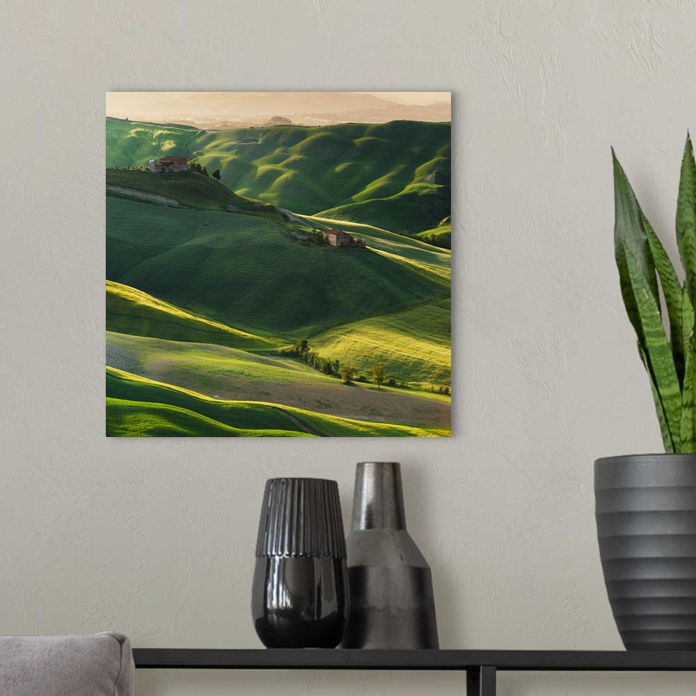 A modern room featuring Crete Senesi place in and around Siena and Asciano in spring aura