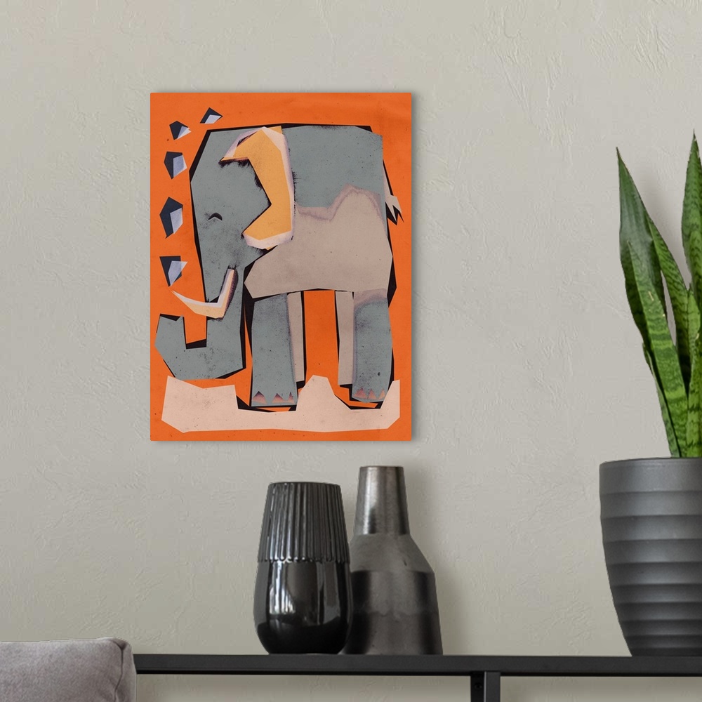 A modern room featuring Happy Elephant