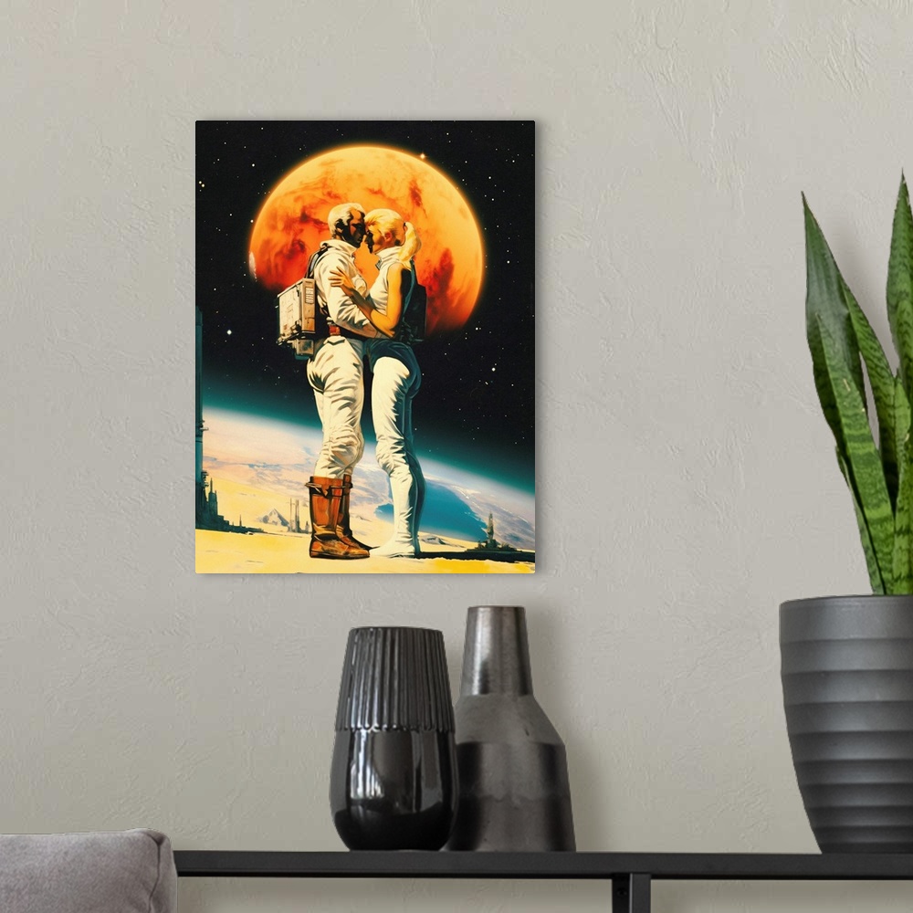 A modern room featuring Intergalactic Love