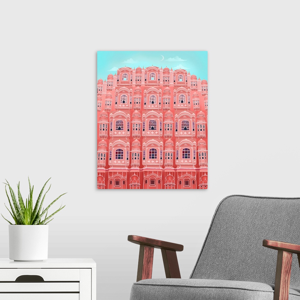 A modern room featuring Jaipur, India