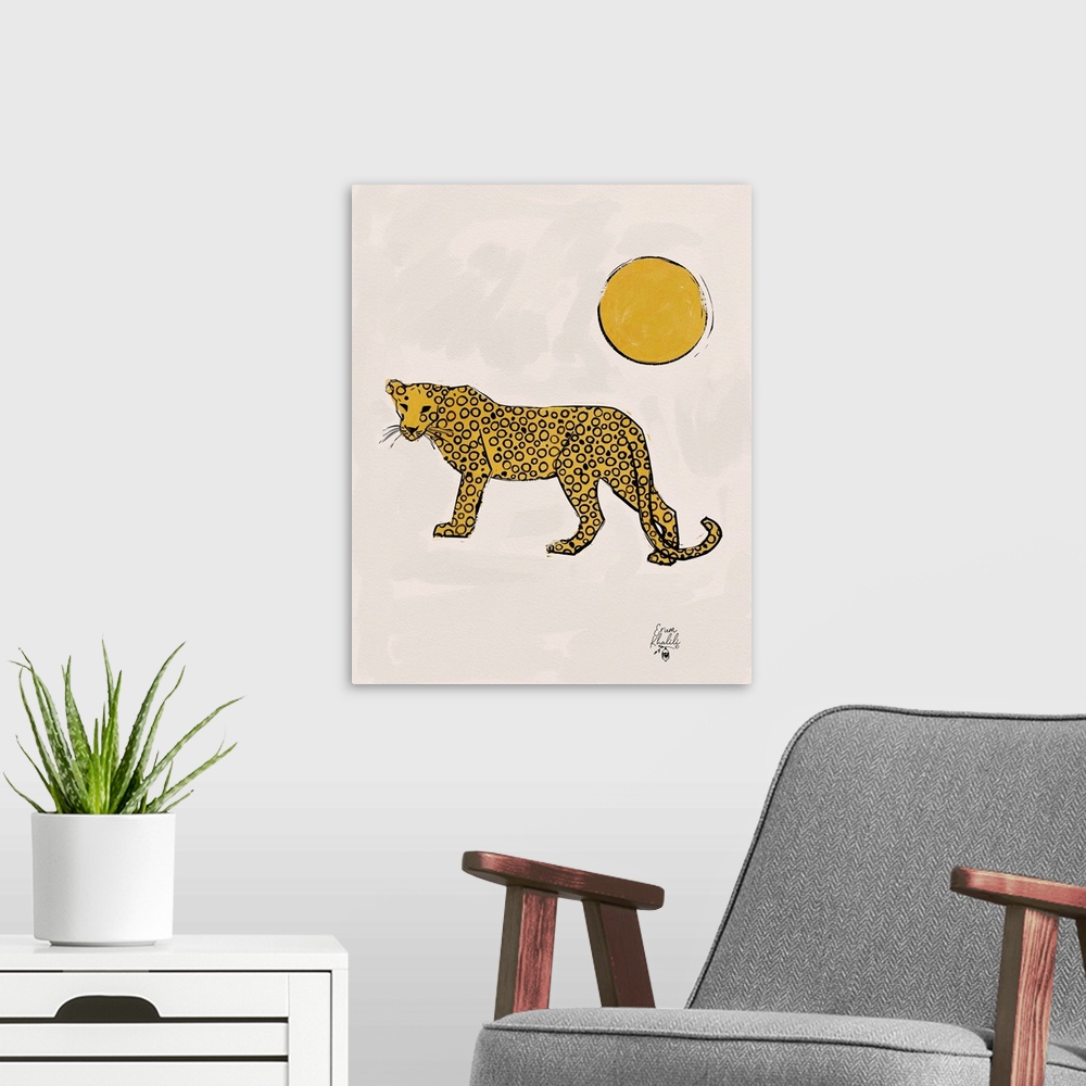 A modern room featuring Leopard And Sun