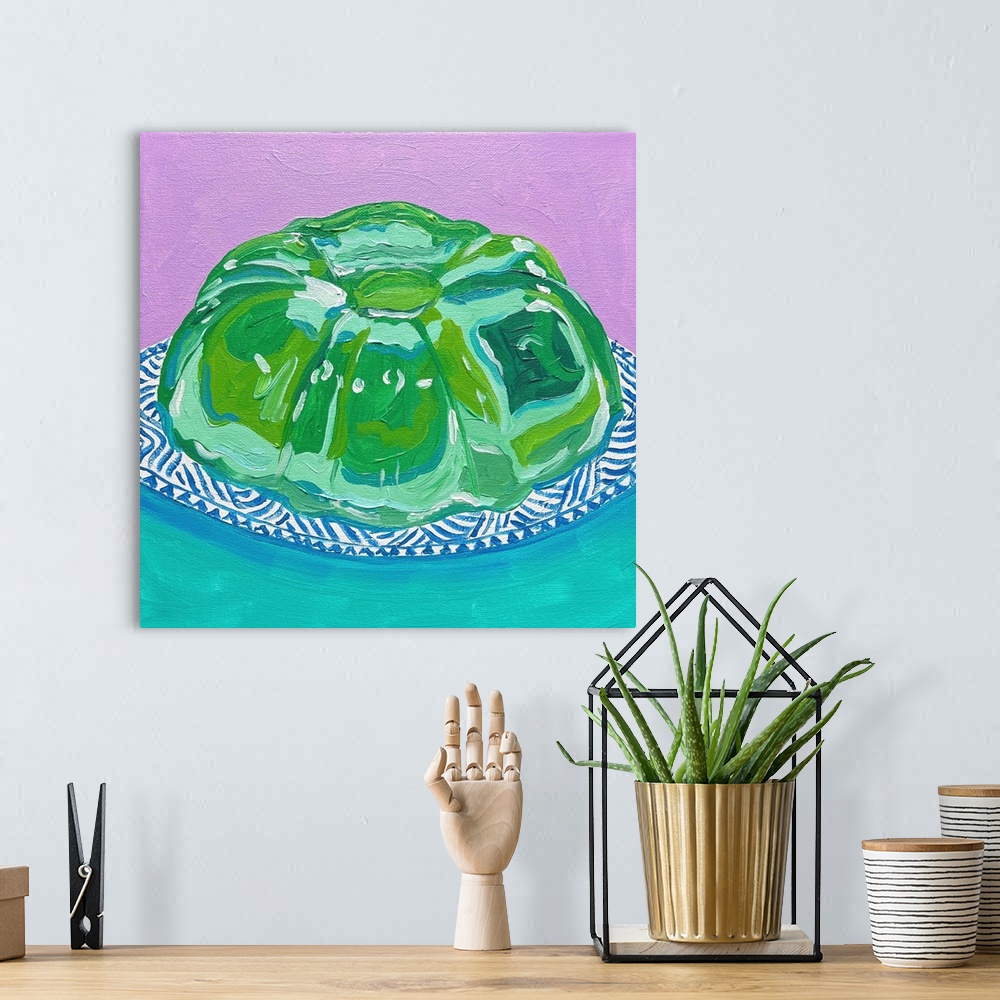 A bohemian room featuring Lime Jell-O
