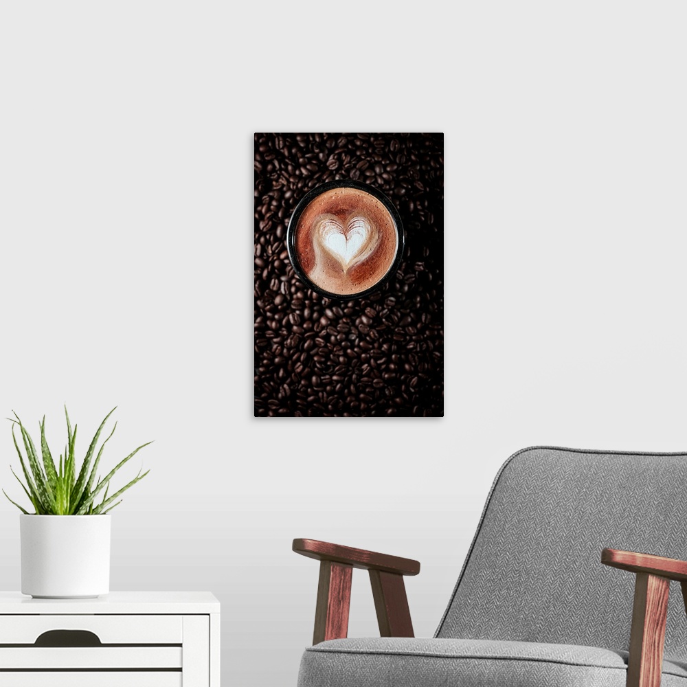 A modern room featuring Love Latte