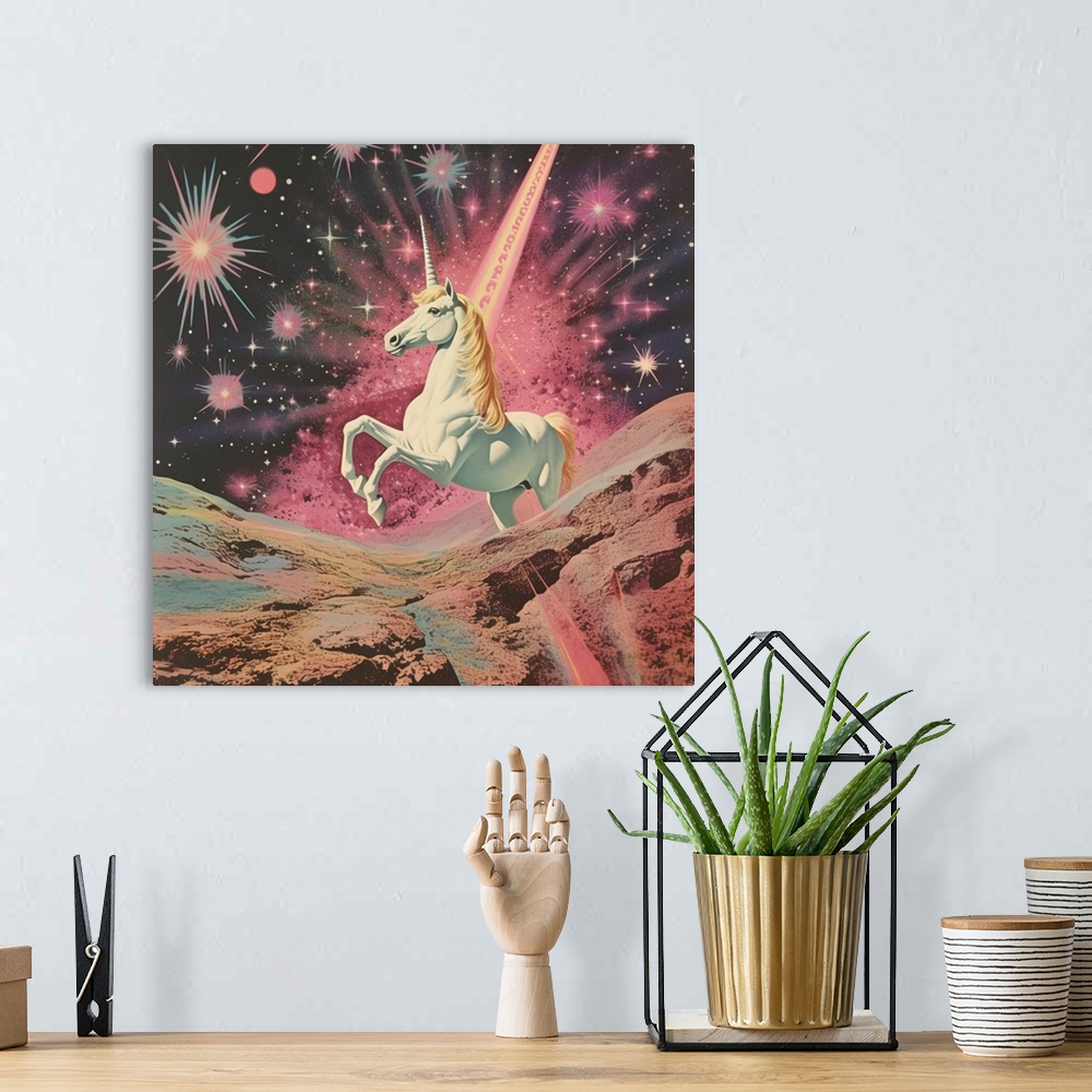 A bohemian room featuring Magic Unicorn