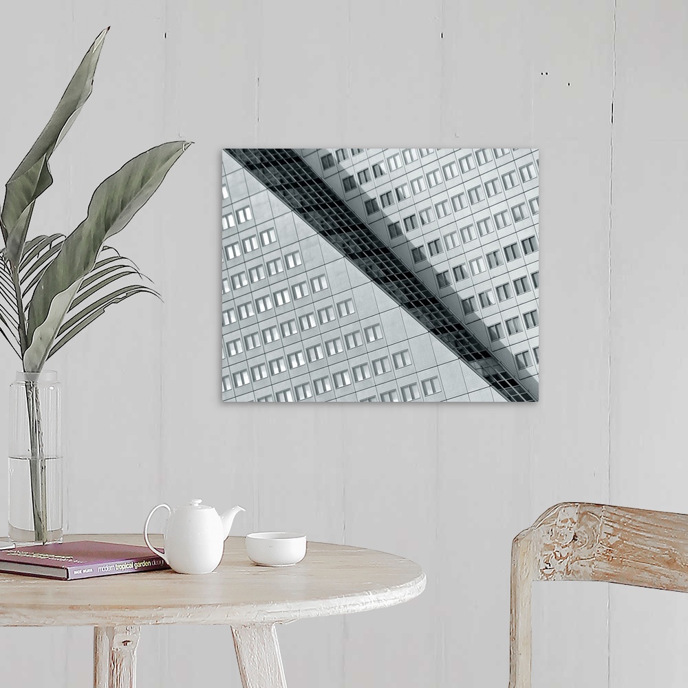 A farmhouse room featuring Abstract architectural photo of a building in Rotterdam, Netherlands.