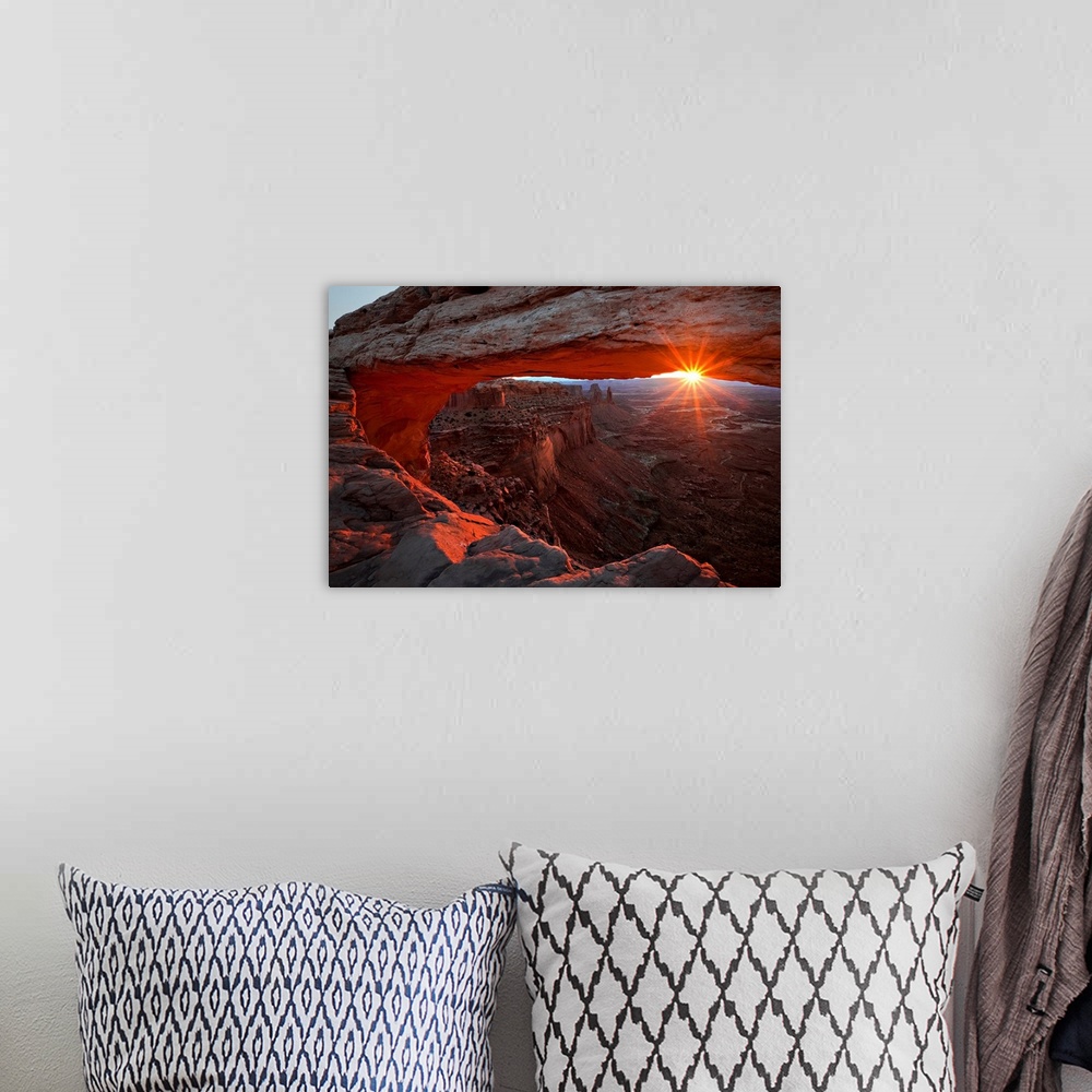 A bohemian room featuring Mesa Arch Sunrise