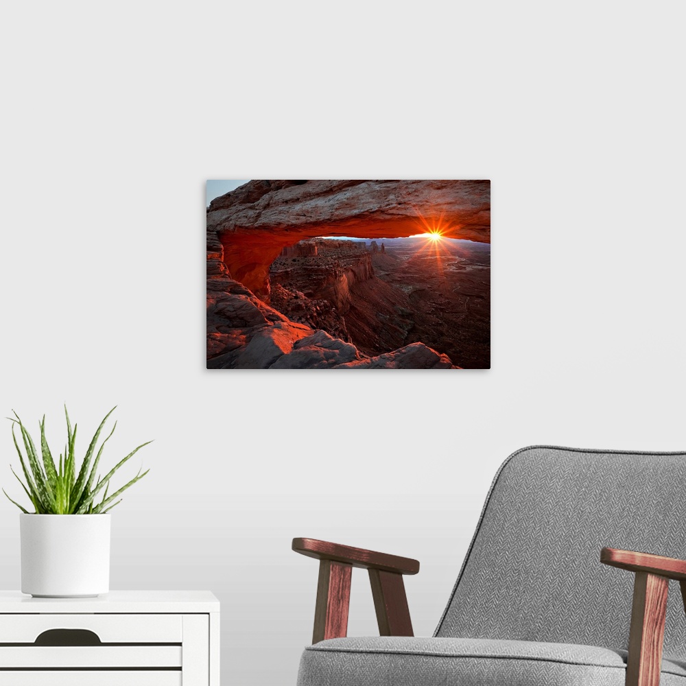 A modern room featuring Mesa Arch Sunrise
