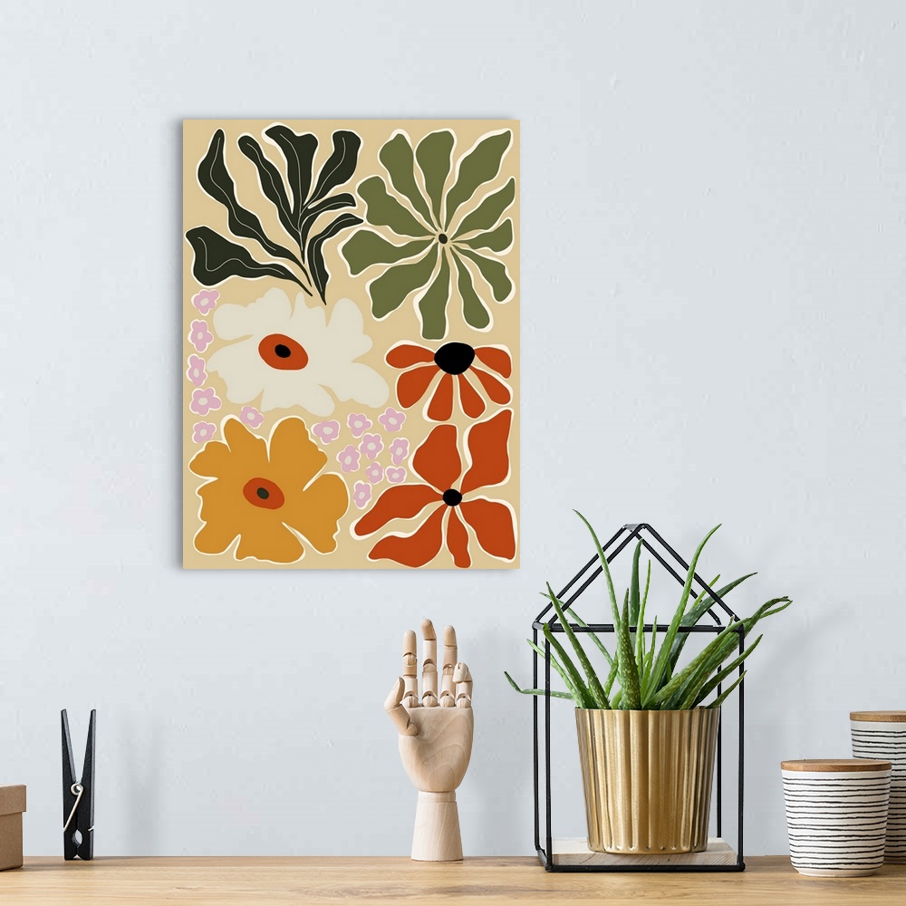 A bohemian room featuring Mid-Century Bouquet