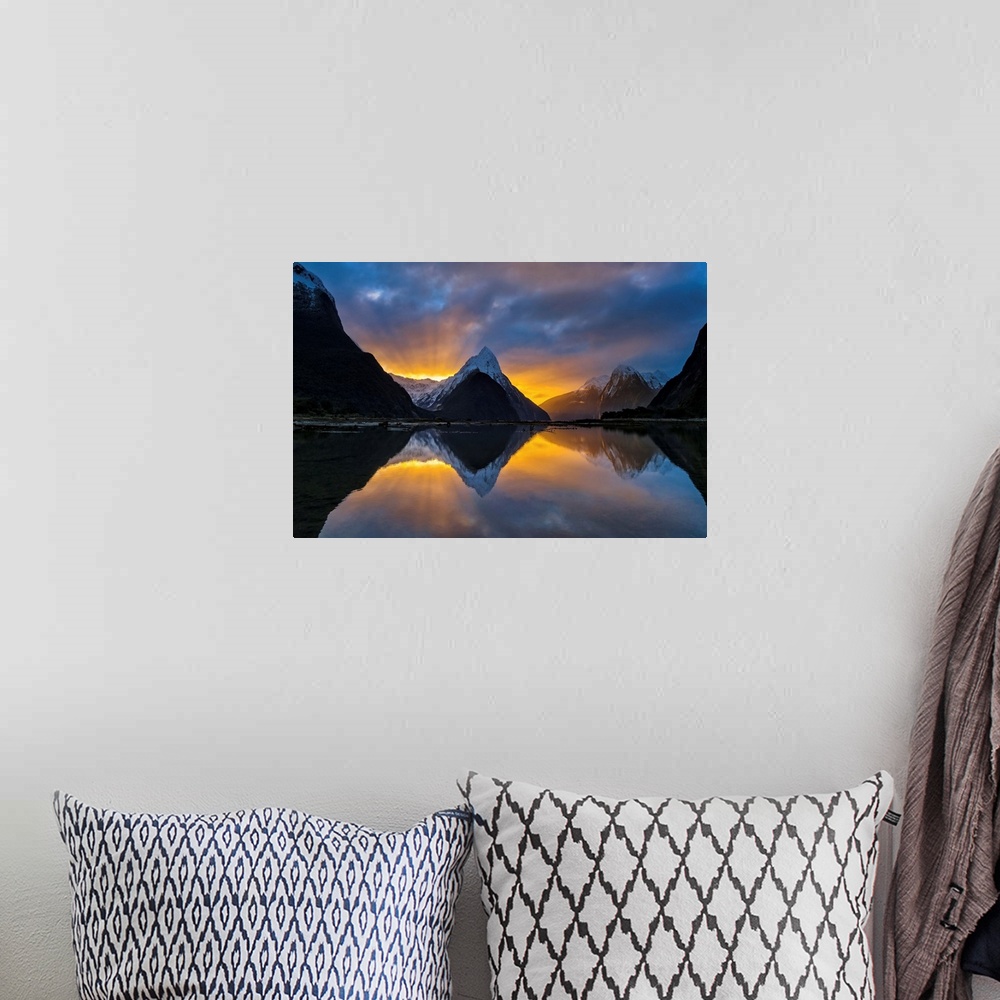 A bohemian room featuring Milford Sound Sunset