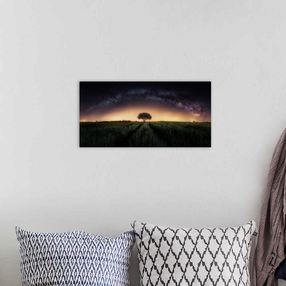 A bohemian room featuring Milky Way Over Lonely Tree
