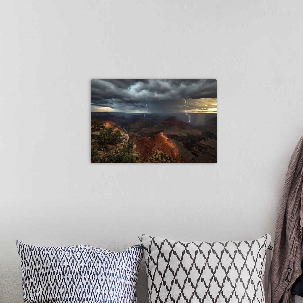 A bohemian room featuring Mohave Point Thunderstorm