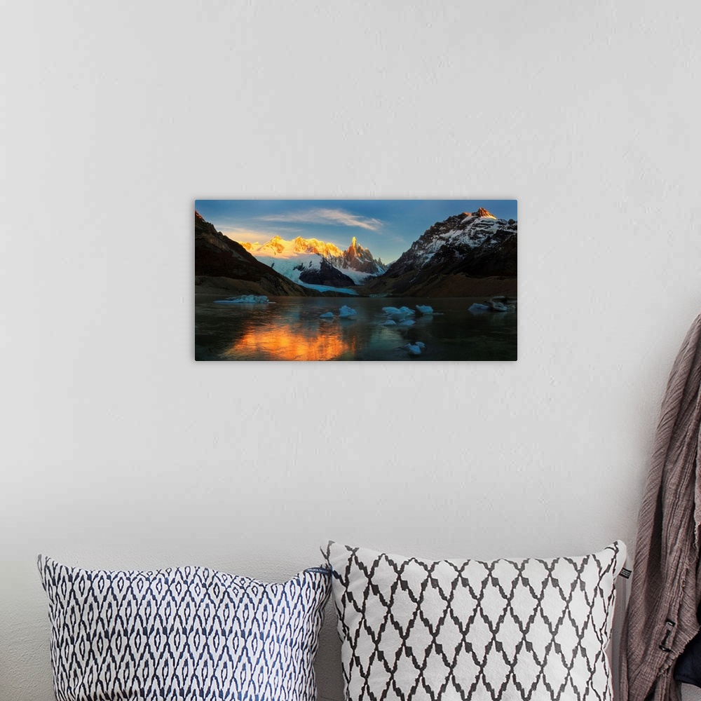 A bohemian room featuring Morning Light At Cerro Torre