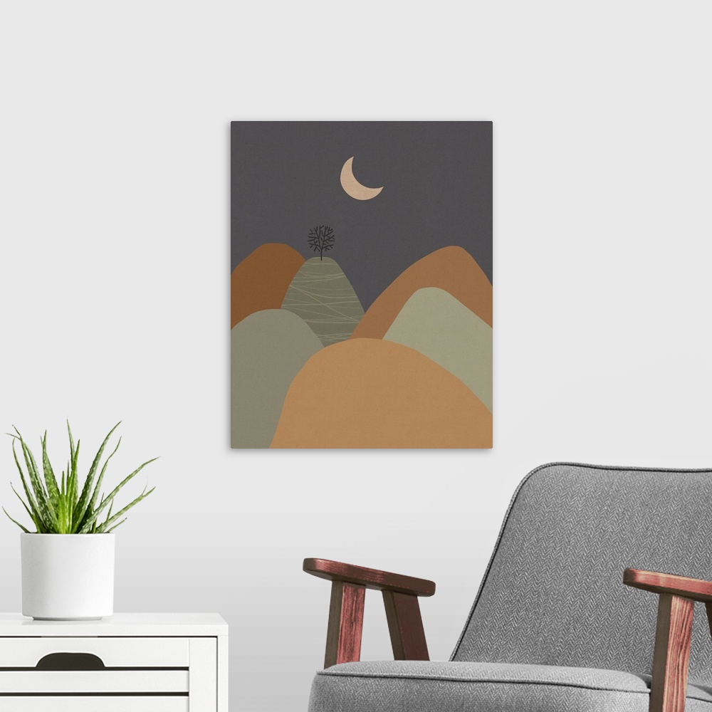 A modern room featuring Mountains #3