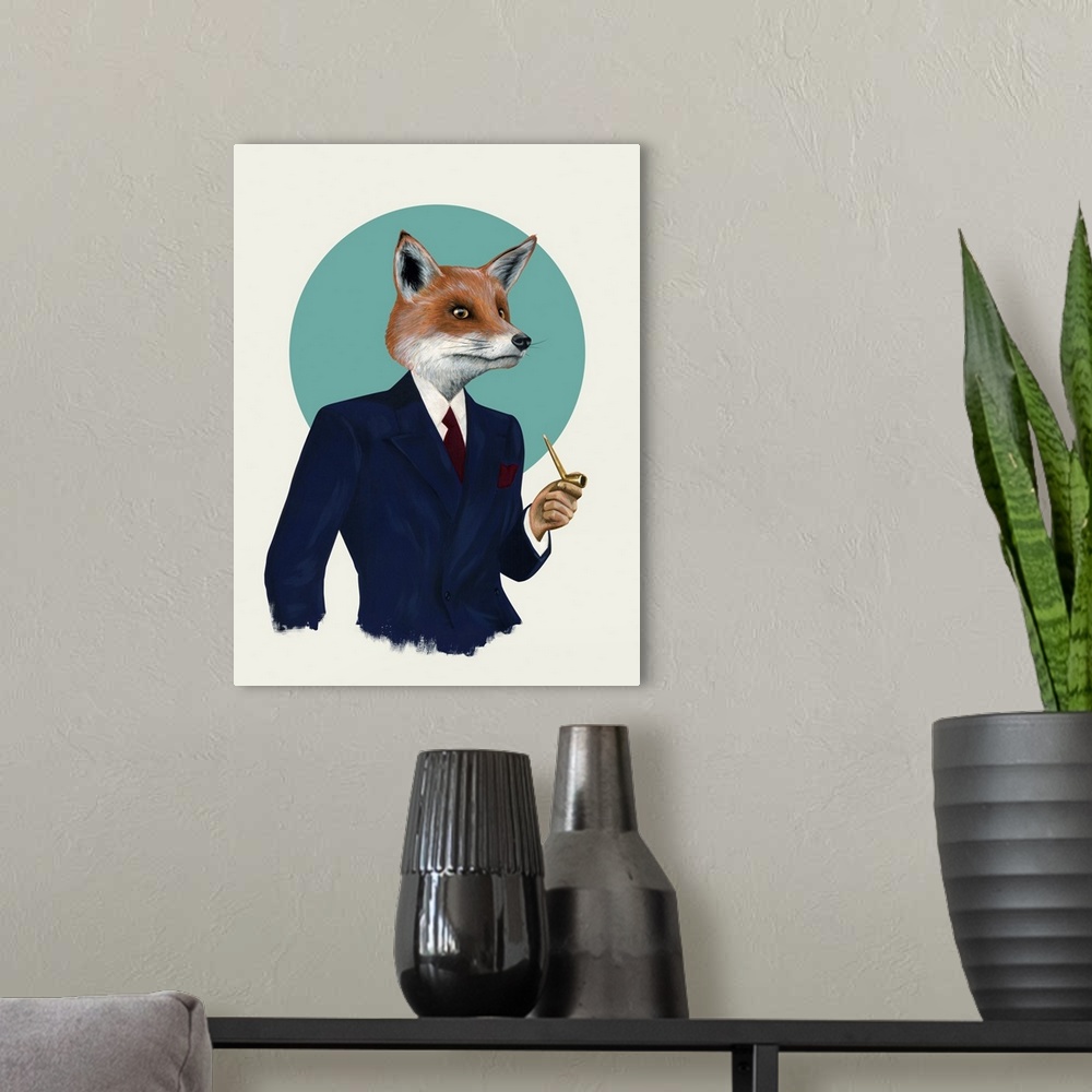 A modern room featuring Mr. Fox